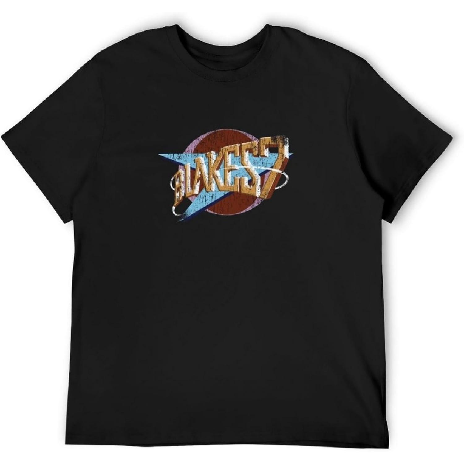 

WANG LI DA Csdc Short Sleeve Blakes 7 Distressed Logo Adult Men T-Shirt Shirt Top T-Shirt Black XXXXXL чорний