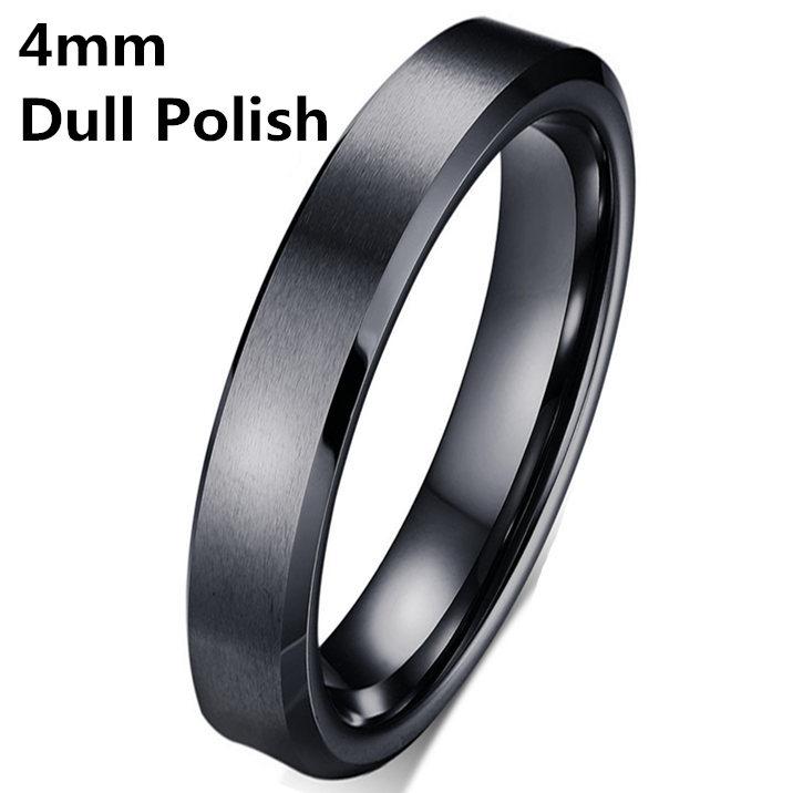 4-8mm Bright and Dull Polish Silver Stainless Steel For Men and Women Couple Ring