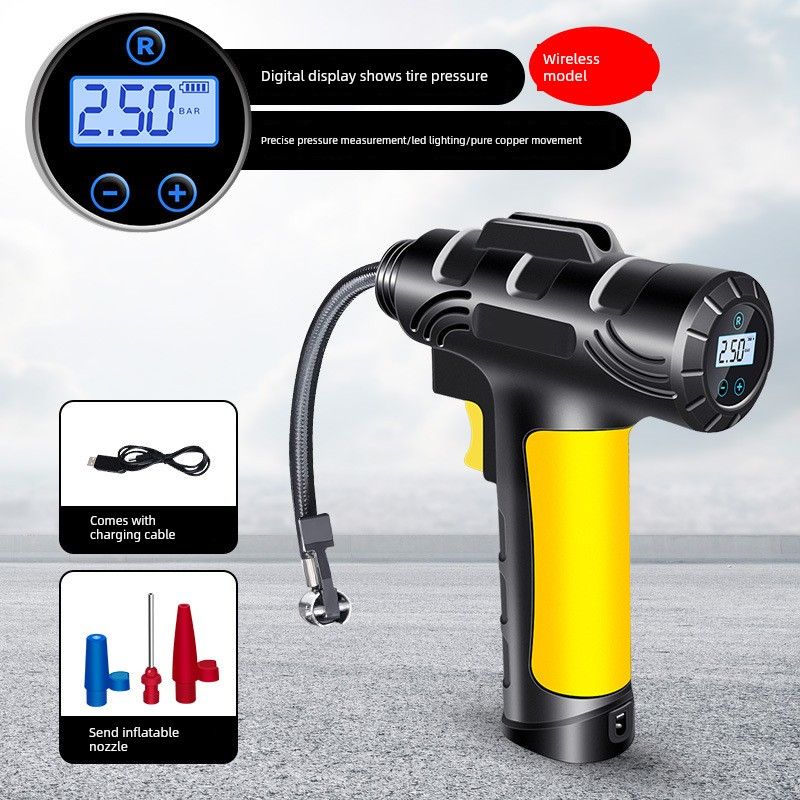 Car Air Pump, Portable Multi-Functional 12V220V High-Pressure Tire Electric Air Pump for Automobiles