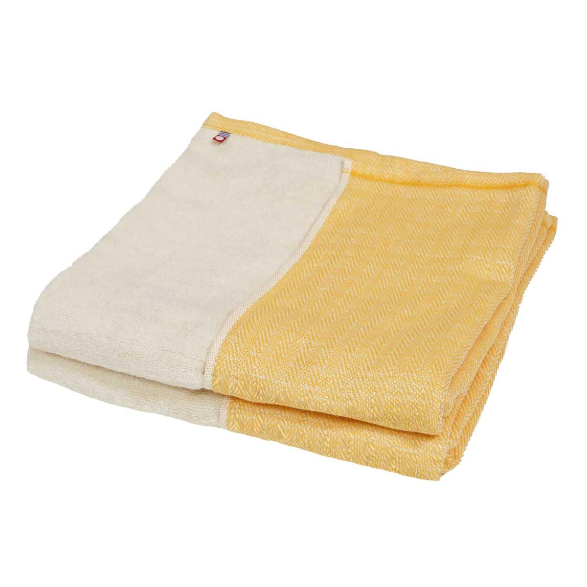 

Imabari Reversible Gauze Bath Made in Cotton 2 Bath Towels, Towels, Pile, Japan, Quick-Drying, Lightweight, 100% (Orange/Natural, Towels)