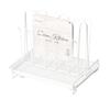 Pearl Metal Glass Stand with Tray, Blanc Kitchen HB-3609 White (approx.) Width 22 x Depth 16.5 x Height 18.5 cm