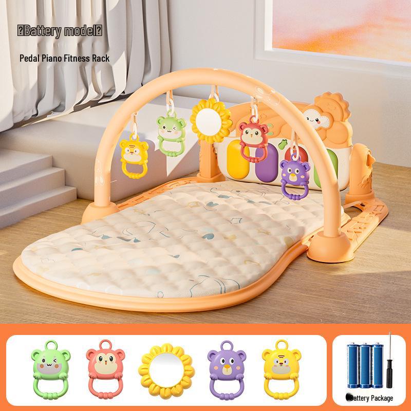 Newborn Pedal Piano Gym Walker: Early Learning Music Stroller Toy