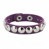 Modern Unisex Spiked Wrist Bangle Bracelet Featuring PU Leather And Stylish Metallic Detail For Everyday Wear