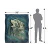 Aurora Silky Howling Wolf Supersoft Blanket
