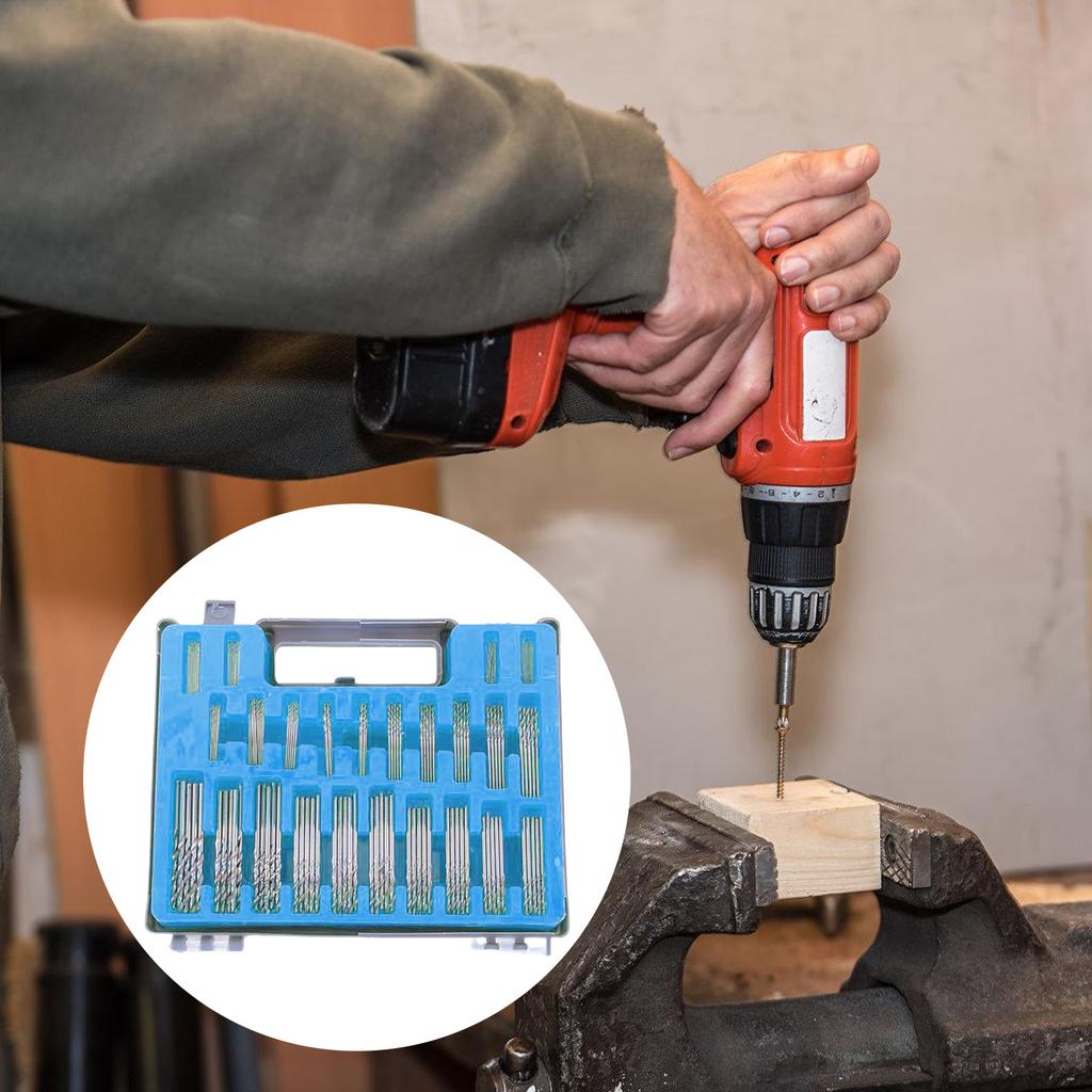 150Pcs Mini Twist Drill Bit Set High Speed Steel For Precision Drilling In Jewelry Model Making Projects