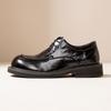 Fashion Black new men's leather shoes Trendy minimalist quality style Business leisure and office Adult height increasing shoes New