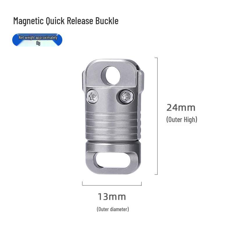 

Titanium Alloy Magnetic Quick Release Keychain with Rotating Buckle and Anti-Demagnetization for Dog Leashes - Bulk Discounts Available