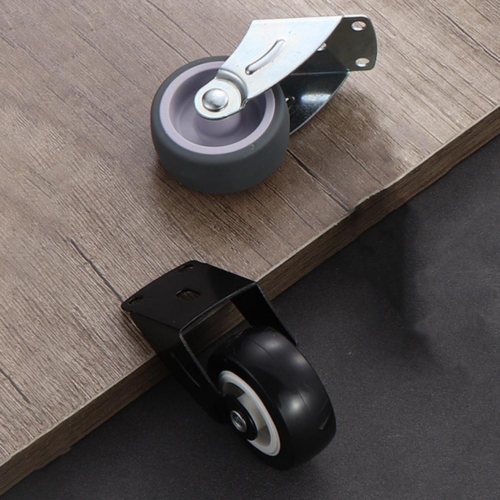 1/2Pcs Silent Furniture Caster Side Mounted Mobile Door Support Moving Wheel Household Moving Tool Gate Casters Tool