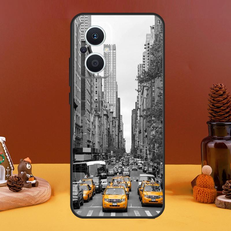 NYC Yellow Taxi Cabs Case For OPPO Reno 5 Lite 4 6 7 8 10 Pro 11 F 4Z 5Z 8T OPPO Find X2 X3 Lite X5 X6 Pro Cover