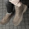 Fashion Winter Warm Plus Velvet Casual Boots Fashion Handmade Ankle Boots Popular TrendBoot British Style Men Non-slip Leather Boots