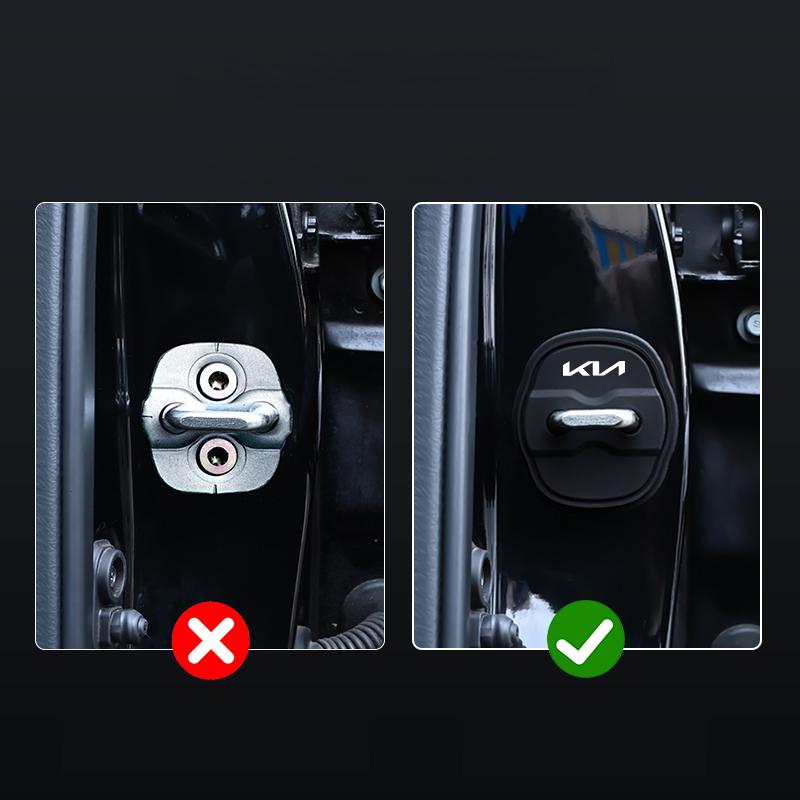 AHC1 Car Door Lock Buckle Protector Cover Emblem Sticker Accessory For Kia GT-Line Sportage Ceed Rio Picanto Sorento Soul Cerato Ven