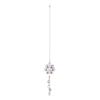 Crystal Glass Flower Sun Catcher Hanging Ornament with Six Petals for Window Home Garden Decor Indoor Outdoor Pendant