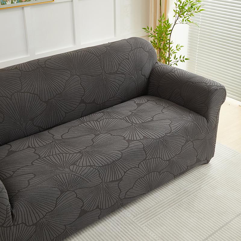 1pc Ginkgo Leaves Pattern Sofa Cover Thicken Non-slip Jacquard Sofa Couch Cover Universal Dustproof Sofa Slipcover Home Decor