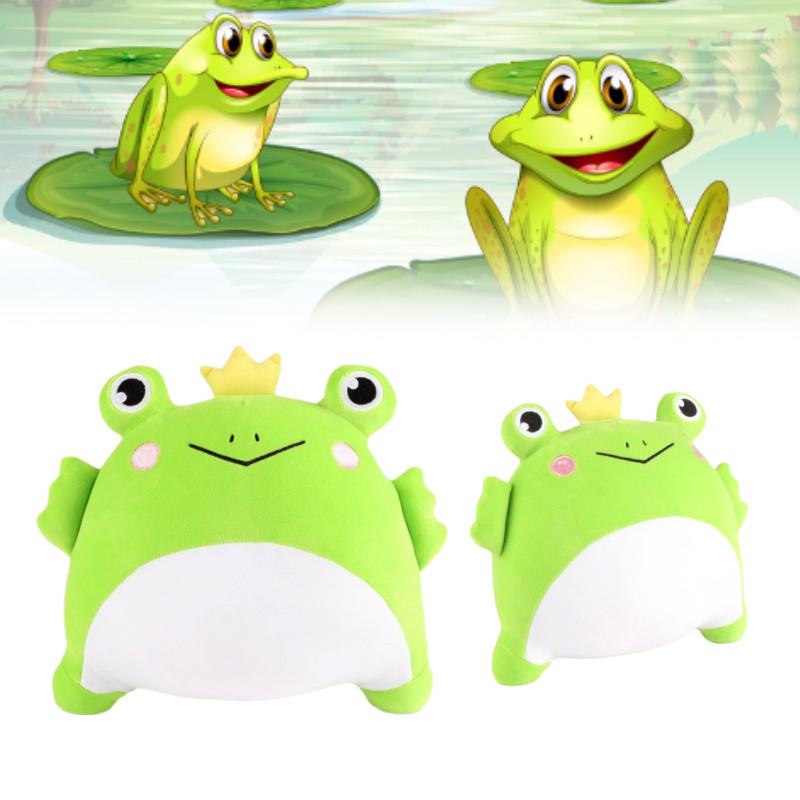 Frog Prince Plush Soft Toy Cartoon Crown Doll Stuffed Animal Home Decor Gift