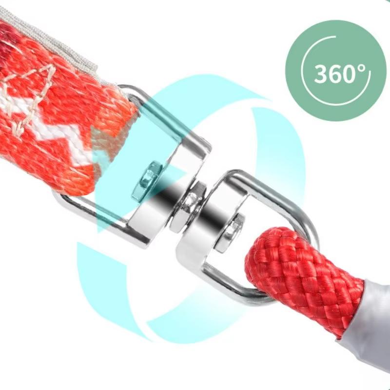 Dog Collar Leash Slip Chains Leads Strong Double Handle Nylon Rope No Pull Pet Training Leash Medium Dogs Puppy Traction Rope