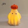 LED Night Light 1/3Pcs Halloween Pumpkin Ghost Light, Spooky Bedside Decorative Lamp, Battery Operated Mini Table for Bedroom Party