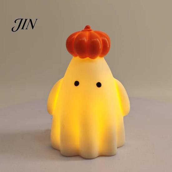 LED Night Light 1/3Pcs Halloween Pumpkin Ghost Light, Spooky Bedside Decorative Lamp, Battery Operated Mini Table for Bedroom Party
