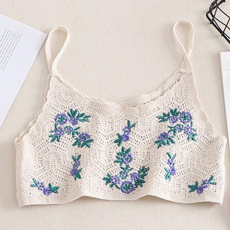 Spring And Summer New Korean Retro Crochet Embroidered Knitted Cardigan Vest