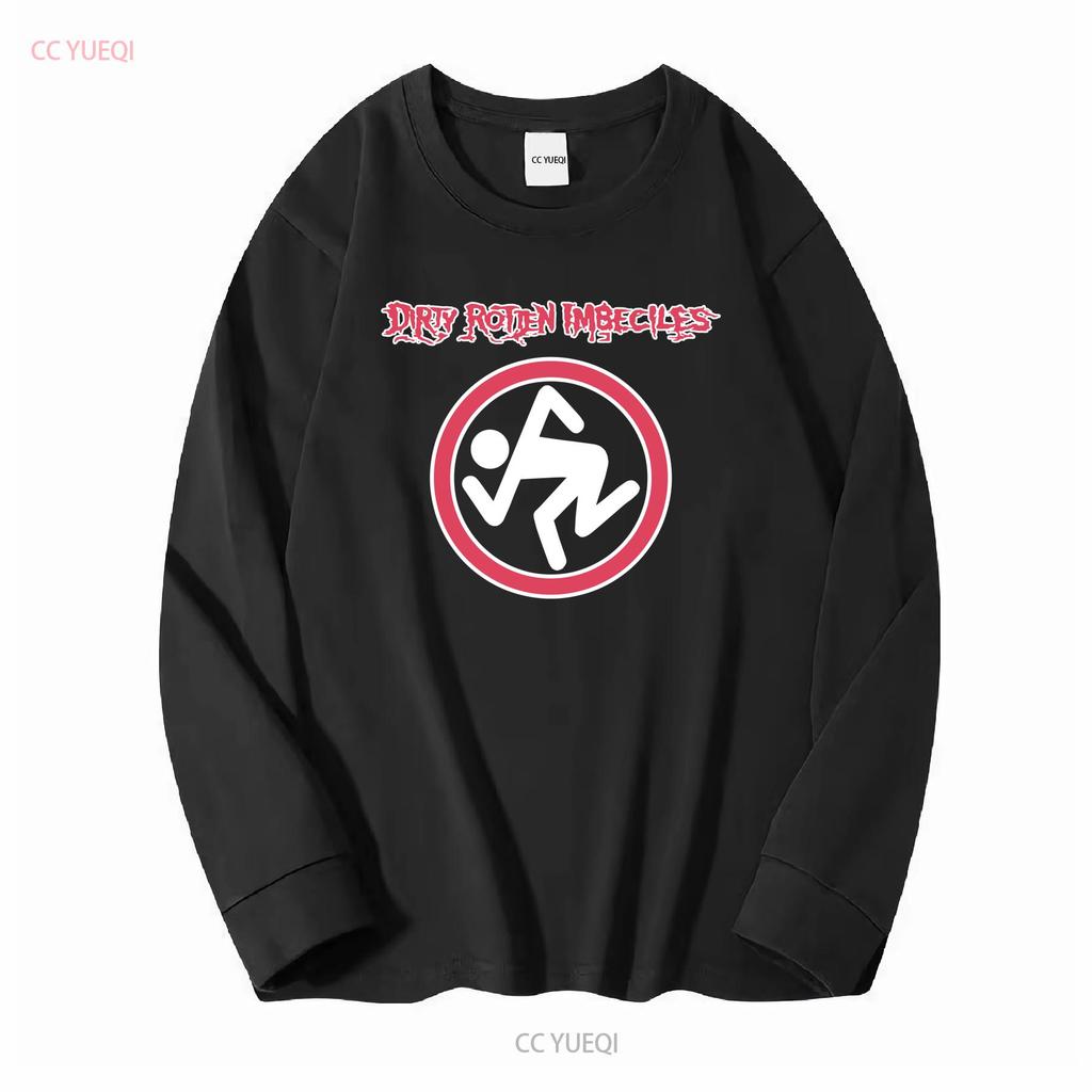 D R I Dirty Rotten Imbeciles Maglietta con Logo della Band Taglia M vintage Lavata Allungata grafica uomo moda Casual Morbida streetwear