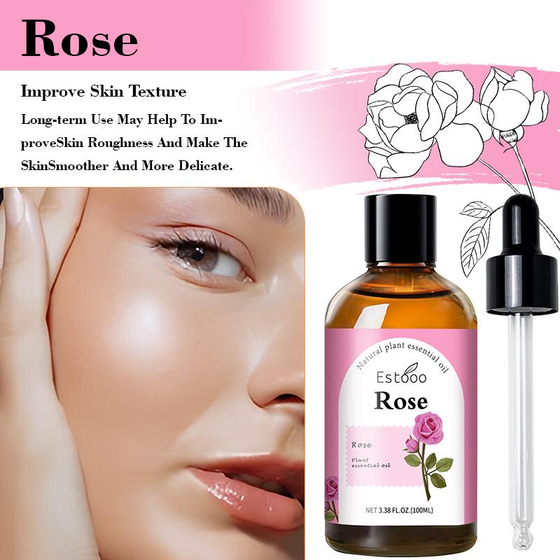 Bougie infusée à l'huile de rose: Huile de Massage Aromathérapie & Soin de la Peau 30ml pour Diffuseur & Humidificateur