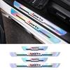 4pcs Laser Car Door Plate Sill Scuff Cover Anti Scratch Sticker Trim Accessories