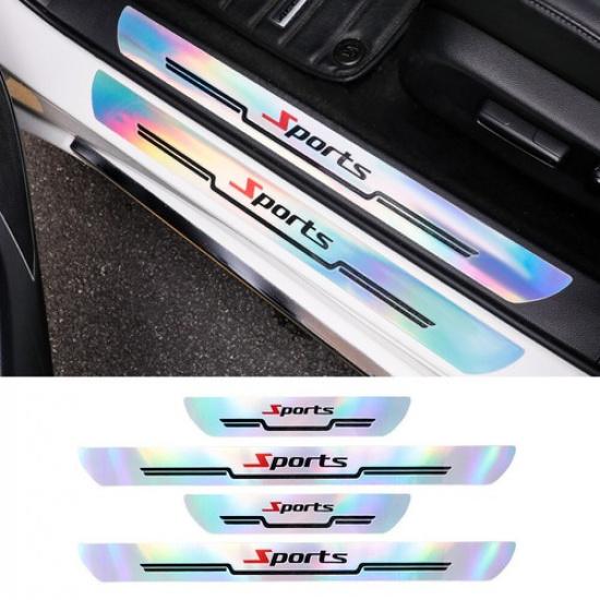 4Pcs Truck Car Door Sill Plate Guard Protective Strip Anti-Scratch Decal Sticker