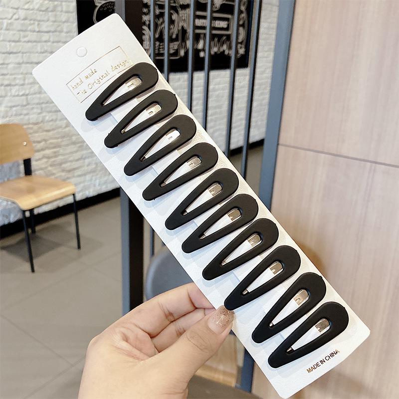 Morandi Frosted Multicolor Acrylic Hair Clips – 10 Piece Set for Girls