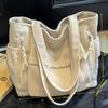 Chic Corduroy Women Handbags Shoulder Bag with Multiple Pockets, Fixed Straps, Zipper Closure, Ideal for Outing, Travel Tote Bag