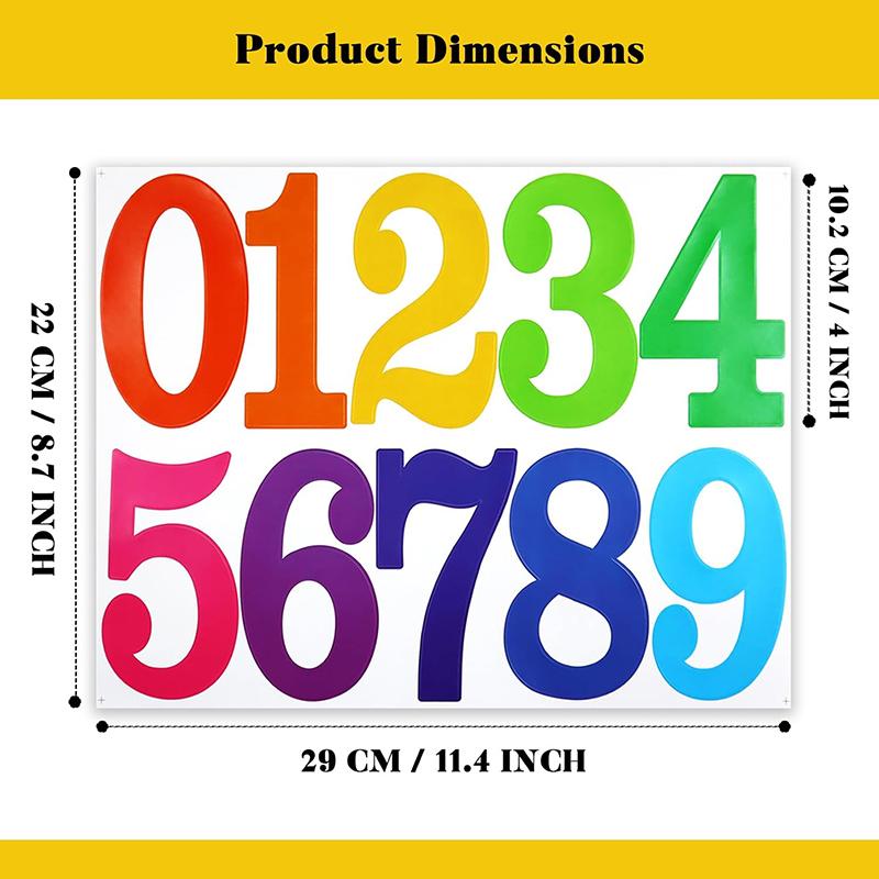 40Pcs Large Number Stickers 4 Sheets Self-Adhesive Vinyl Number Stickers Set 4 Inches 0-9 Number Sticker for Mailbox Doors Decor