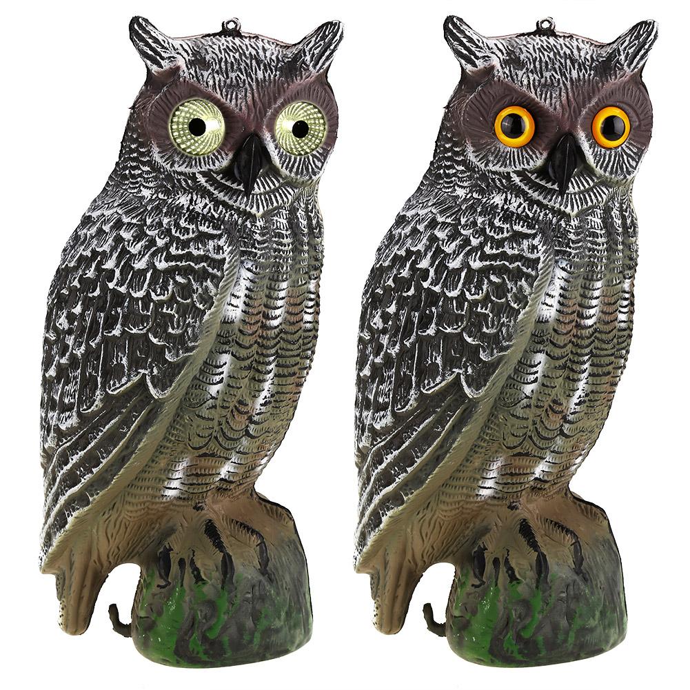 Decoy Pest Decoy Solar Powered Owl Hunting Decoy Bird Scarer Deterrent Pest Control Garden Decor Owl Garden