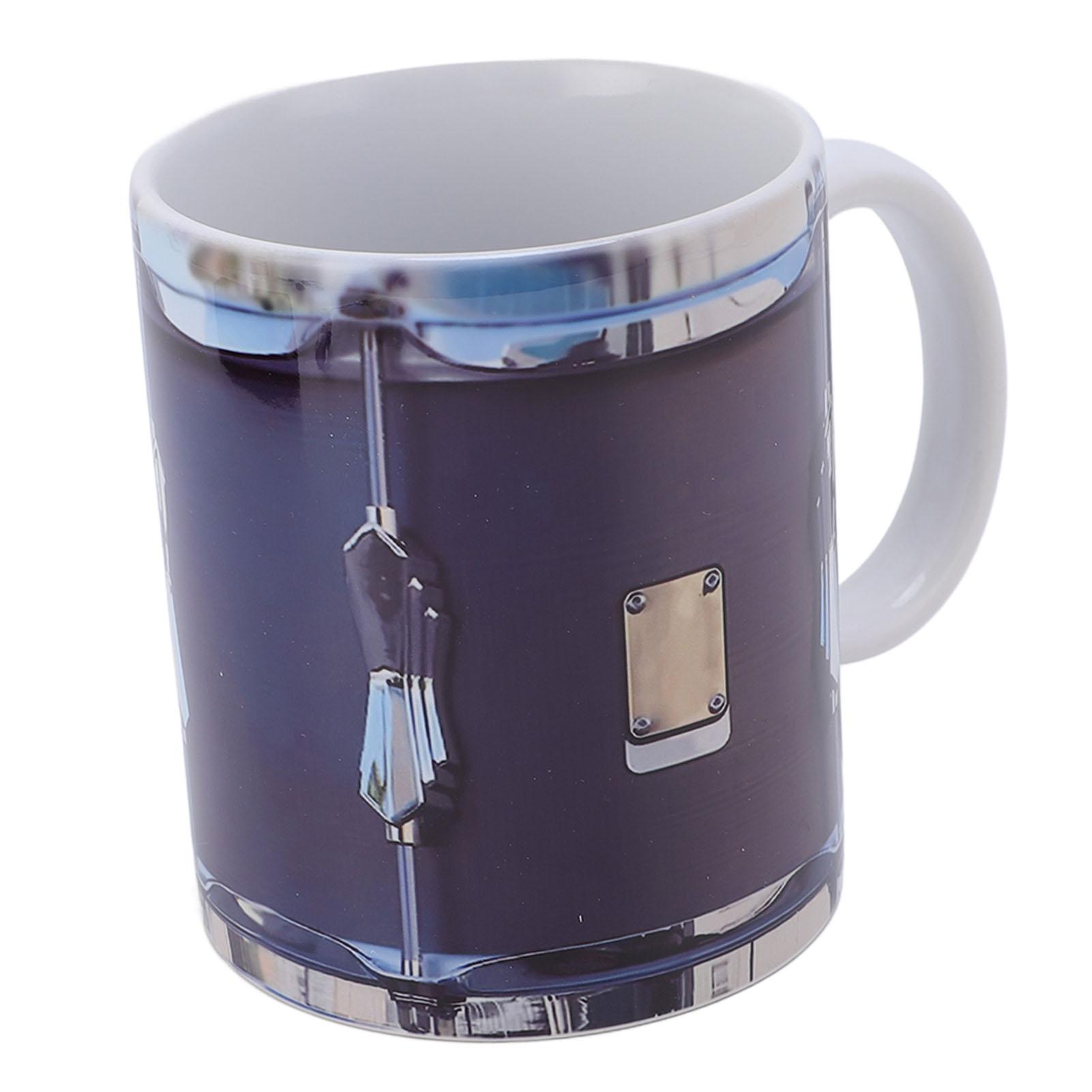 

Vintage Mug Funny Pattern Ceramic Stainless Steel 11 Oz Coffee Cup with Spoon for Cold Hot Beverages