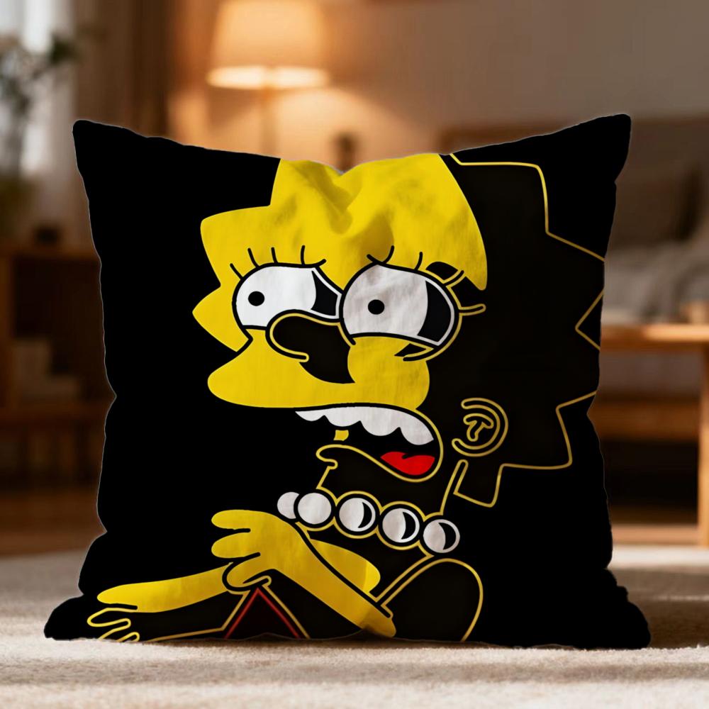 Hot T-Tthe Simpsons Cushion Cover Soft Washable Pillow Case Multi-Scene For Couch Bed Travel Office Use