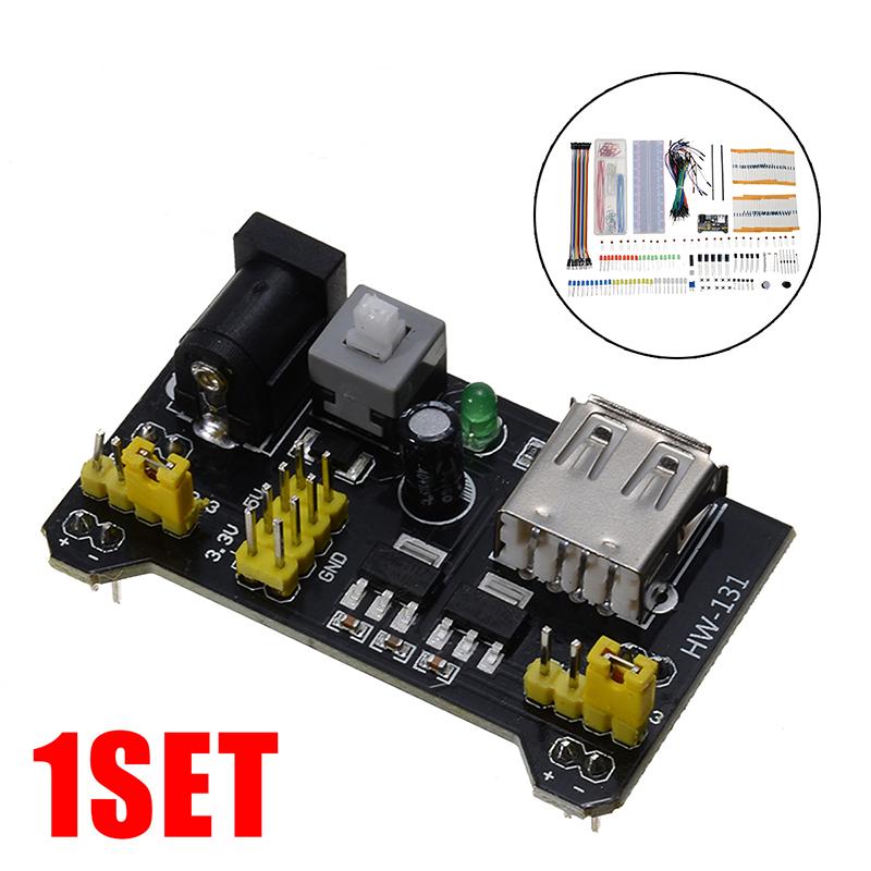 830 Kit de pornire pentru componente electronice, rezistoare, cablu pentru placa de breadboard pentru Arduino