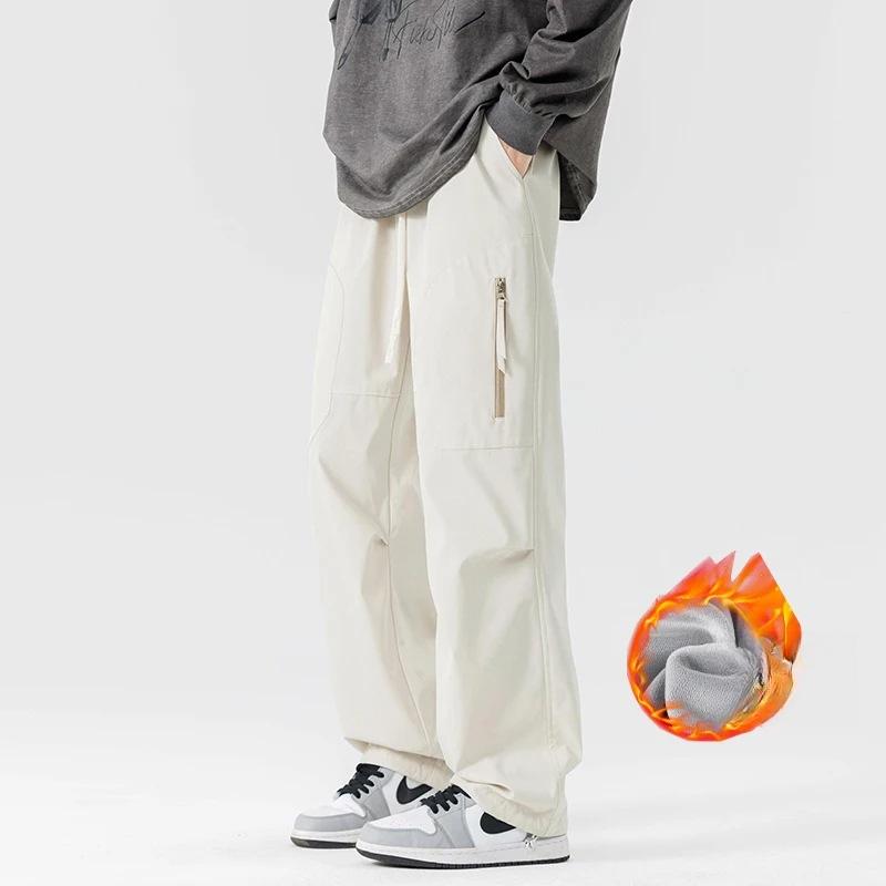 Autumn and Winter New Outdoor Overalls Men's Loose Straight Sports Casual Pants