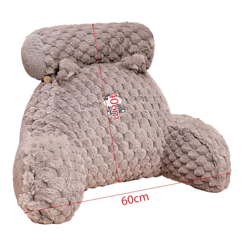 Cartoon Plush Pillow Back Cushion with Armrest Support Bed Reading Pillow Waist Living Room Big Pillow Home Decoration New