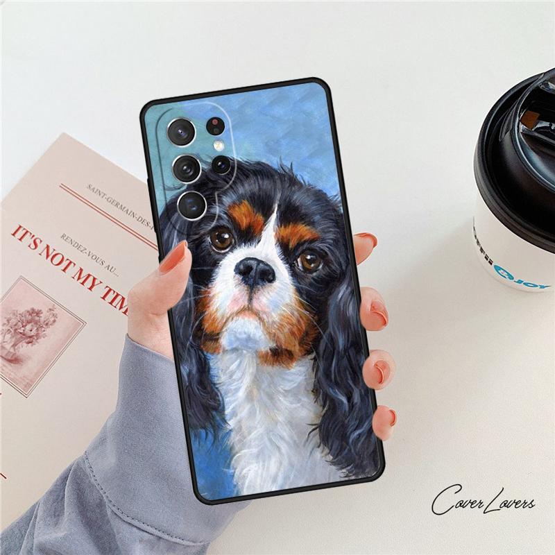 Cavalier King Charles Spaniel Phone Case For Samsung Galaxy S24 S25 S23 S22 Ultra Note 10 20 Plus S20 S21 FE Cover