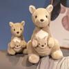 22/35cm Mother and Child Kangaroo Doll Simulation Doll Plush Toy Handmade Doll Cartoon Anime Cute Pillow Cushion Home Decoration