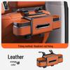 Car Rear Seat Makeup Mirror & Tissue Box Organizer with Cup Holder