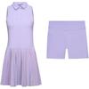 Vestido de Golfe Elegante Esportivo Cor Sólida Sem Mangas Conjunto de Duas Peças Vestidos Femininos 6009814-536