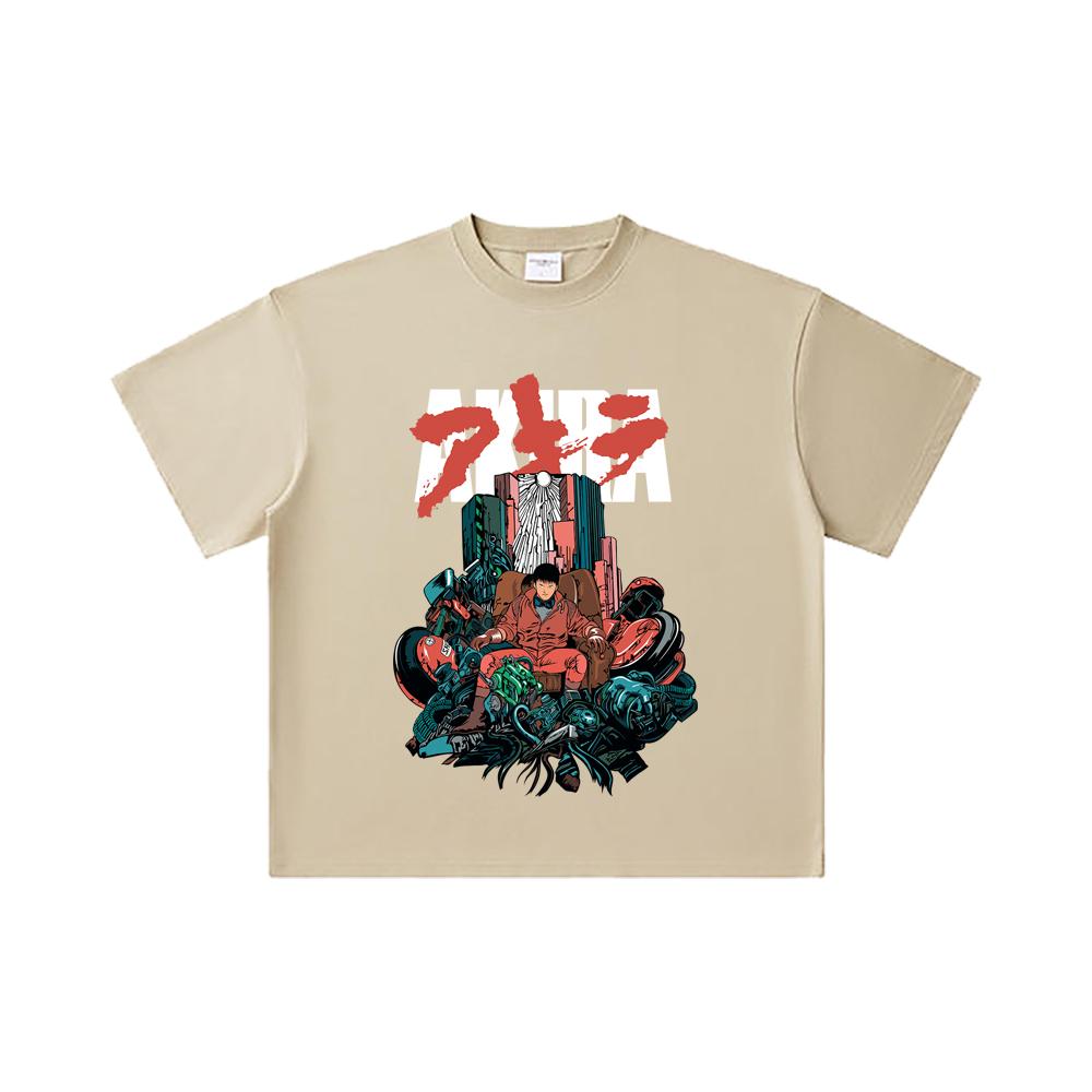 260 GSM Double Yarn 32 Count 100% Cotton Akira V1 Print Unisex Heavy Cotton T Shirt
