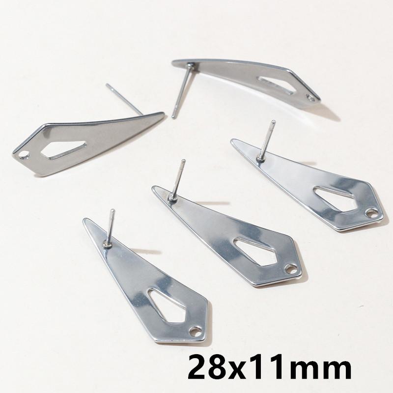 20pcs Irregular Polygonal Geometric Earring Stud Posts Stainless Steel Gold DIY Earrings Jewelry Making Accessories Findings