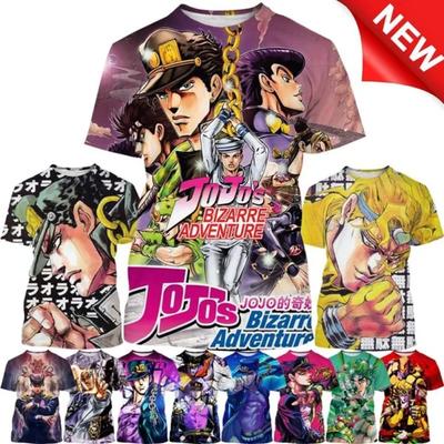 Jojo Bizarre Adventure 3d Printing Unisex's T Shirt Summer Fashion Anime Personality Hip-hop Unisex Casual Round Neck T-shirt Tops