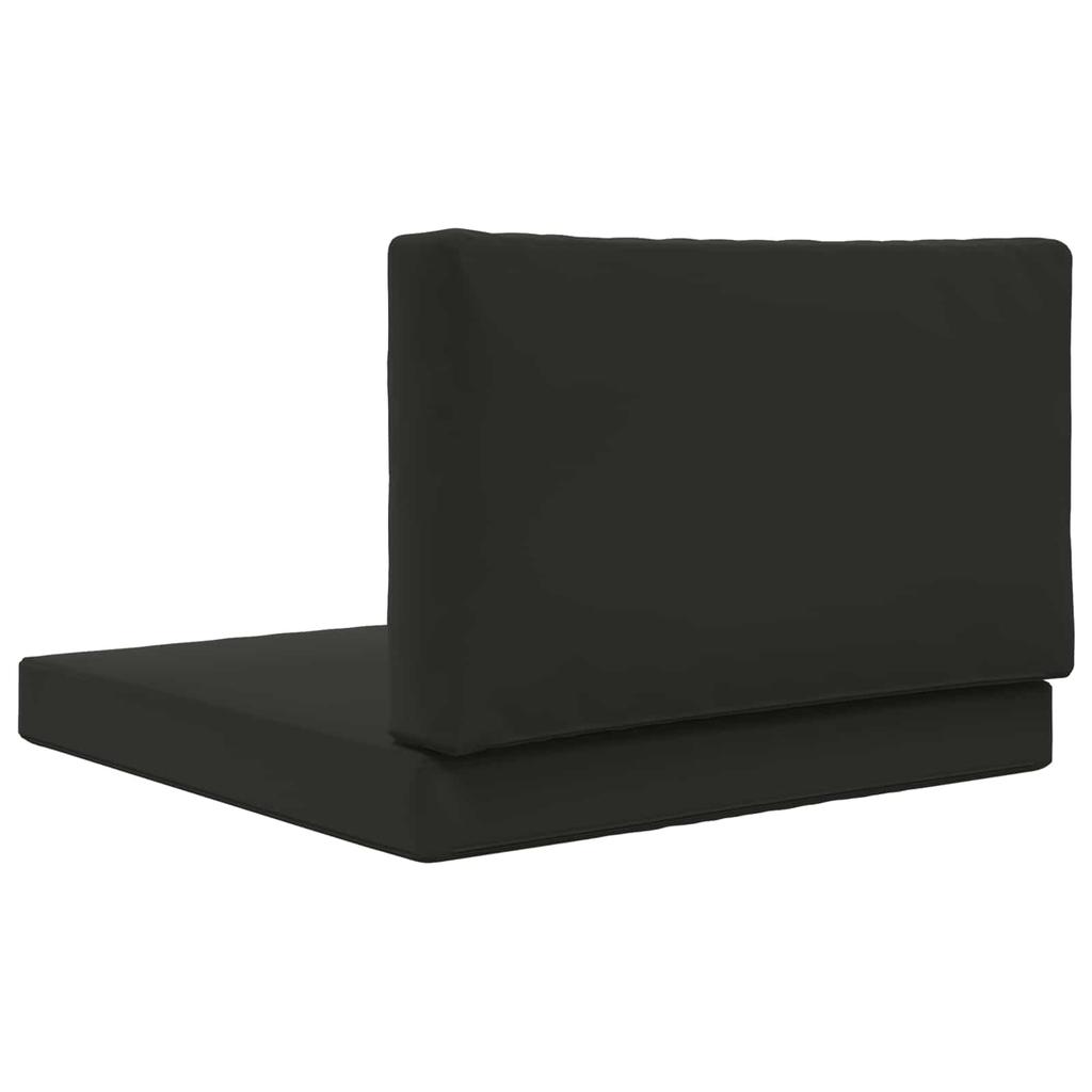 Outdoor Sofa Cushions 2 Pcs Black Polyester