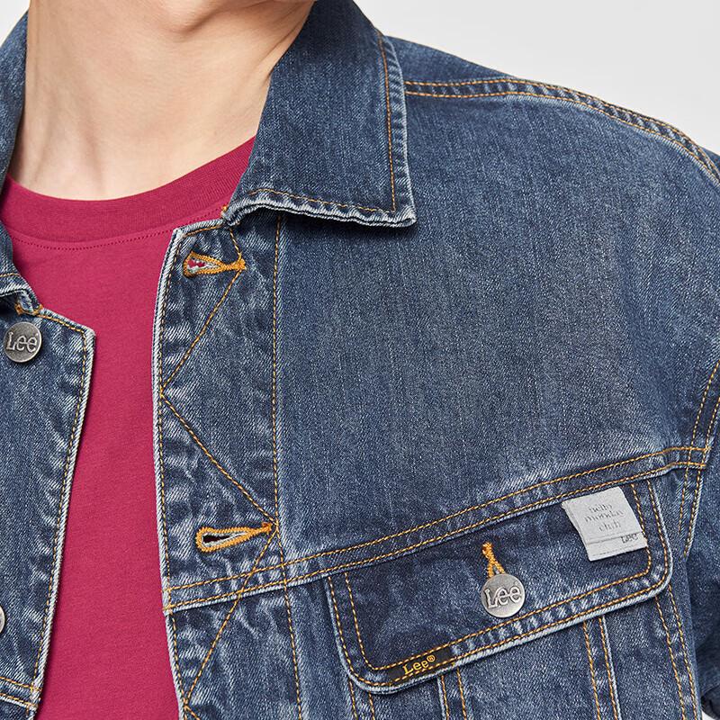 Lee Men's Calendar Pattern Embroidered Denim Jacket