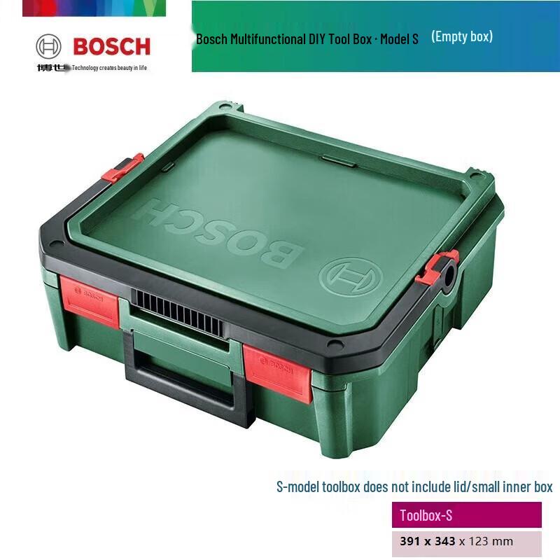Bosch S-Size Stackable Tool Storage Box CN plug (adapter included)