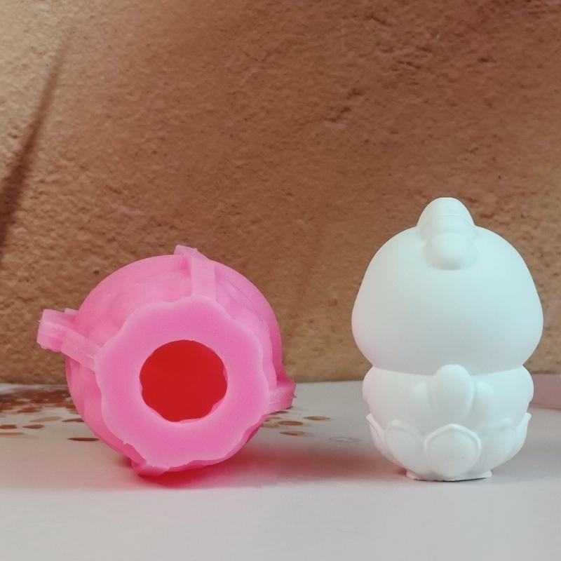 Food Grade Silicone Flower Chicken Statue Casting Mold DIY Sculpture Candle Soap Chocolate Making Supplies Craft Project