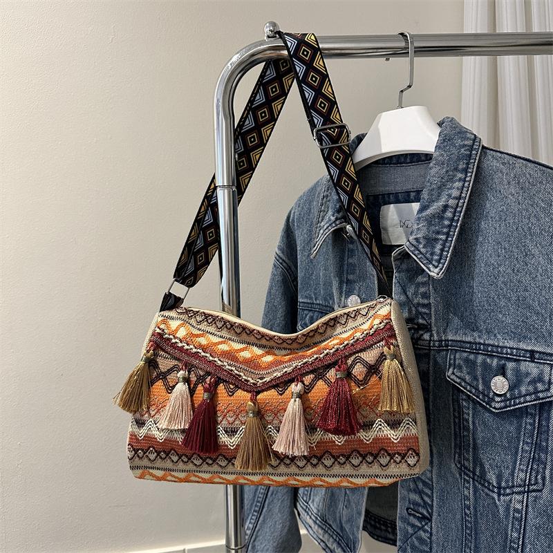 

Сумка в этническом стиле с высоким уровнем внешнего вида для женщин оранжевый