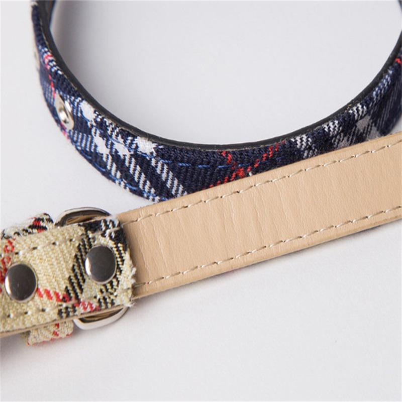 Plaid Dog Collar for Large Dogs Pet Product for Puppies and Kittens Dog Small Collars