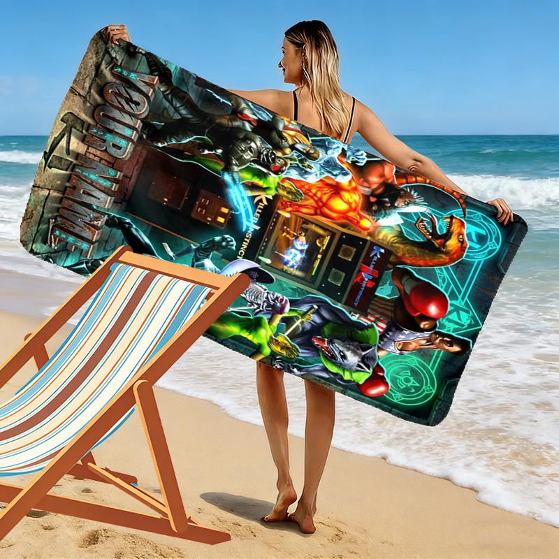Name Custom KILLER INSTINCT Print Beach Towel, Large Soft Quick Dry Towel for Beach Camping Swimming
