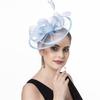 Feather Headpiece Breathable Fascinator Hat With Headbands and Clip For Themed Event Cocktail Wedding Costumes
